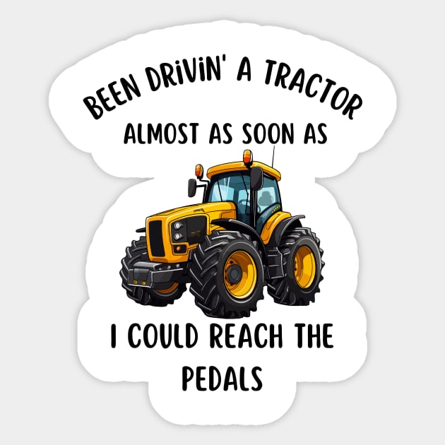 Tractor Truck Trucking Fun Agriculture Vintage Farmer Sticker by Flowering Away